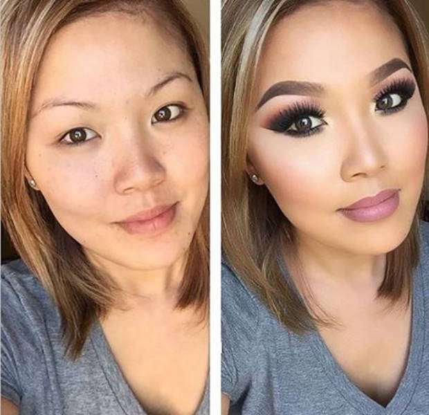 До і після макіяжу (10 фото)