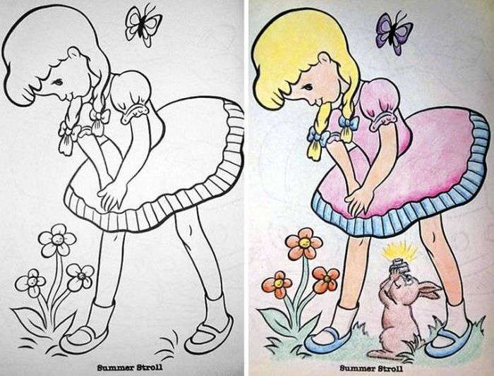 Дорослий погляд на дитячі розмальовки (27 фото)