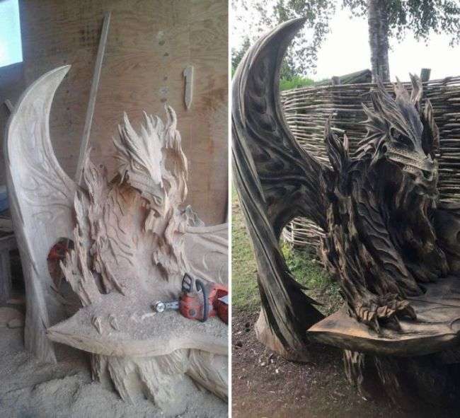 Лавка у формі дракона (6 фото)