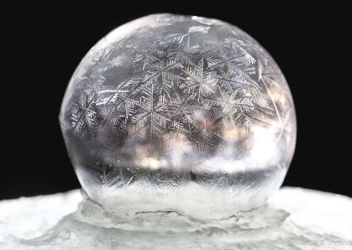 Мильна бульбашка при температурі -15 градусів Цельсія (5 фото)