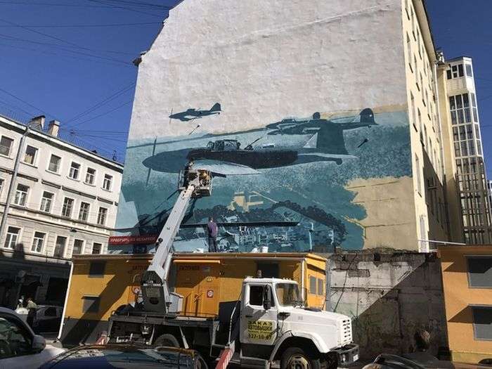 У Санкт-Петербурзі зявилося нове вражаюче графіті (5 фото)