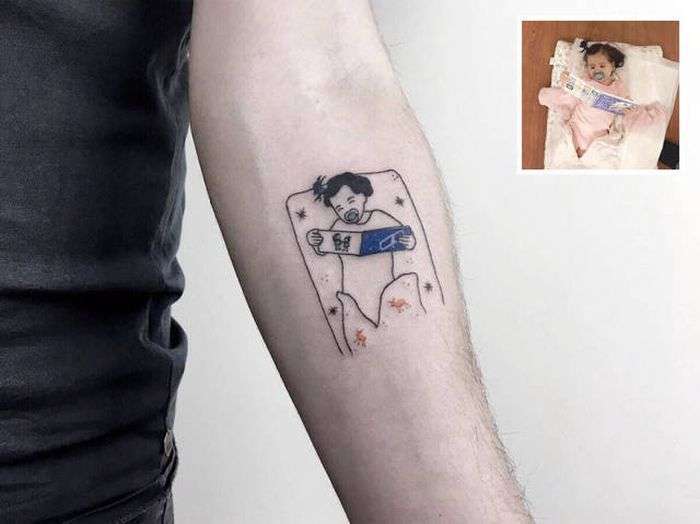 Турецький тату-майстер перетворює памятні фотографії татуювання (21 фото)