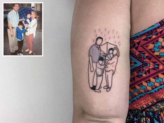 Турецький тату-майстер перетворює памятні фотографії татуювання (21 фото)