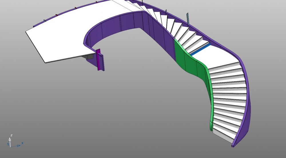 Облицовка лестницы лабрадоритом строительство