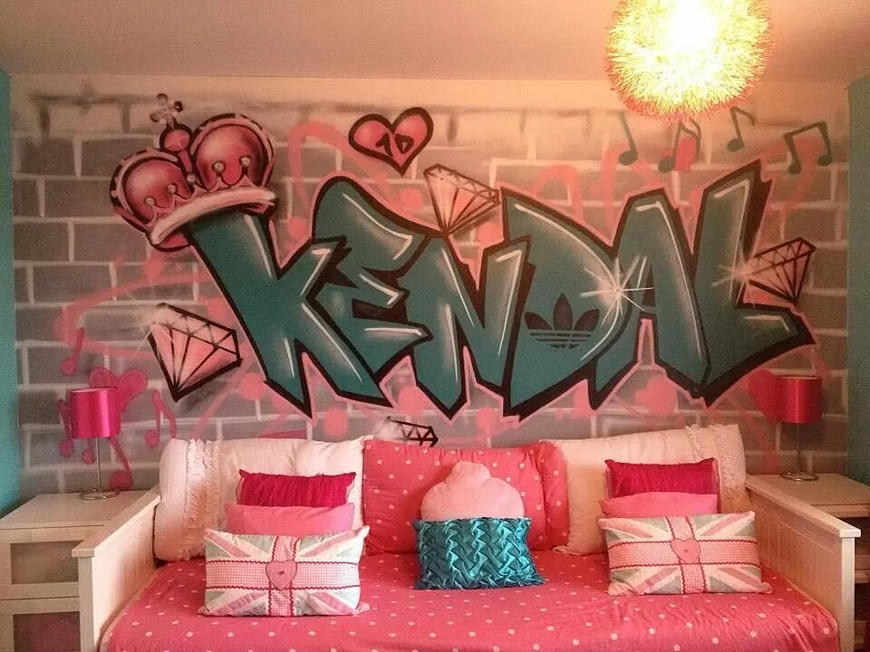 Граффити в квартире: как их использовать и нарисовать самостоятельно граффити,идеи для дома,интерьер и дизайн
