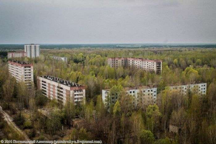 Вид на Припять, що відкривається з 16-поверхівок міста (25 фото)