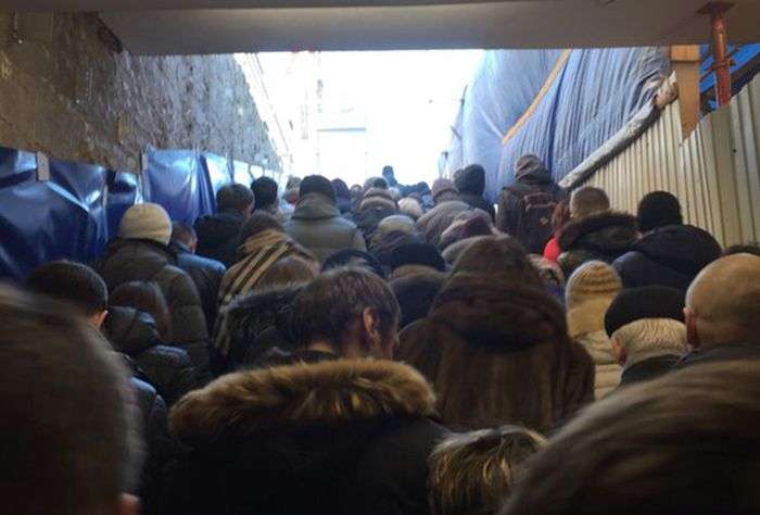 Колапс на станції метро «Тульська» в Москві (5 фото + відео)
