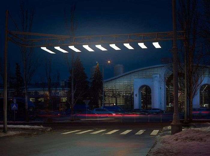 У Москві встановили першу «повітряну зебру» (2 фото)